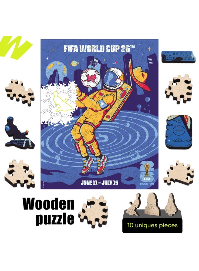 FIFA World Cup Official FIFA World Cup 2026 Wooden Puzzle – Houston City Theme | Licensed Adults Puzzle 14+ - Image 2