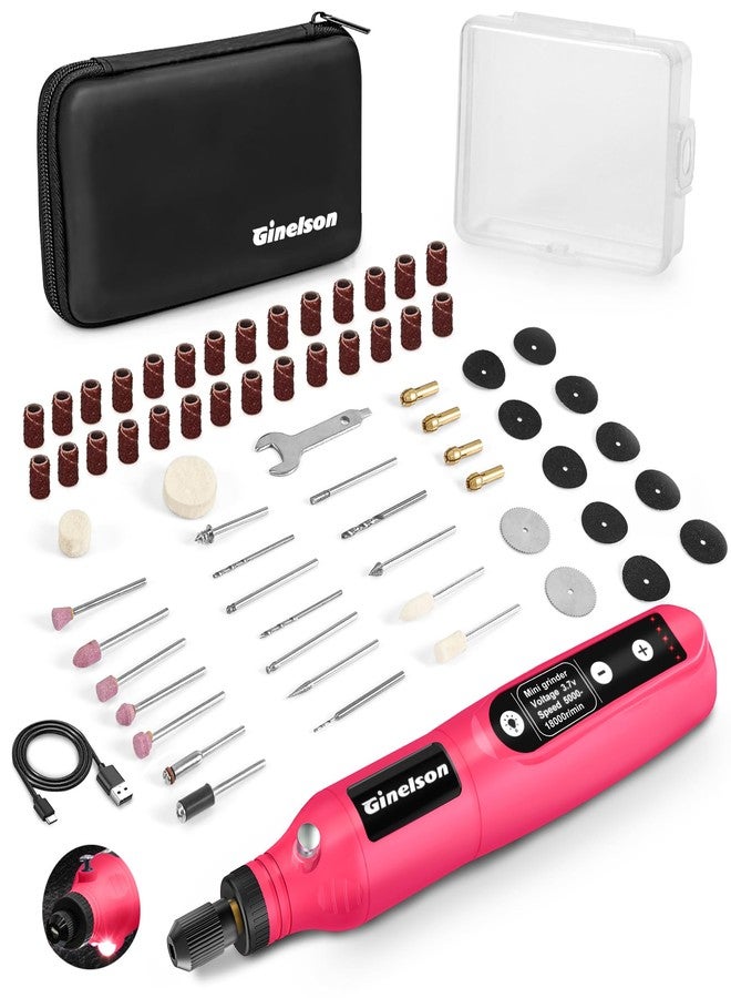 GINELSON Cordless Rotary Tool, 5 Variable Speed Mini Rotary Tool Kit with 70 Accessories, 3.7V Type-C Charging Power Rotary Tool for Engraving, Sanding, Polishing, Carving, Cutting, DIY Crafts - Image 1