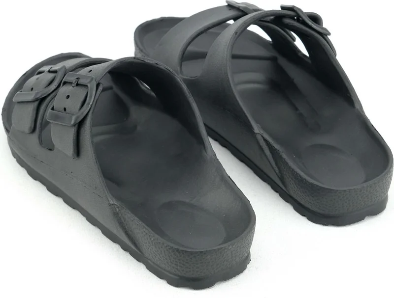 جيزر Summer Women's Double Buckle Adjustable Bathroom Garden Beach Pool Slippers