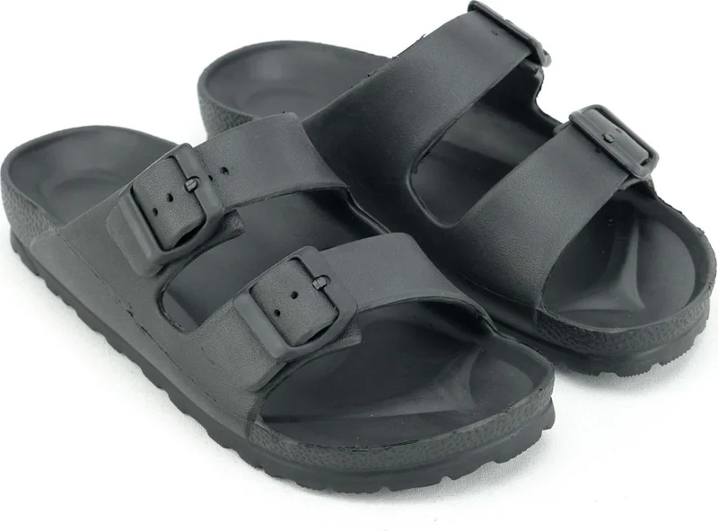 جيزر Summer Women's Double Buckle Adjustable Bathroom Garden Beach Pool Slippers