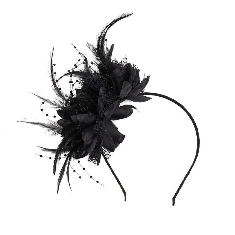 Eforcase Vintage Feather Hair Band 1920s Flapper Headband 20s Flapper Headpieces for Great Gatsby Masquerade Birthday Party - Image 1