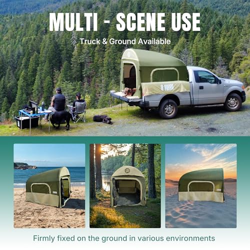 Niphean Truck Bed Tent for Camping 5.5ft-8ft for 2+1 People, 2 Mins Fast Setup Inflatable Pickup Truck Tent, PU 3000mm Waterproof & High-Strength Windproof, Spacious Interior for Multi-Landscape - Image 5