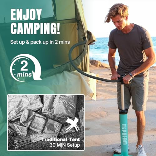 Niphean Truck Bed Tent for Camping 5.5ft-8ft for 2+1 People, 2 Mins Fast Setup Inflatable Pickup Truck Tent, PU 3000mm Waterproof & High-Strength Windproof, Spacious Interior for Multi-Landscape - Image 2