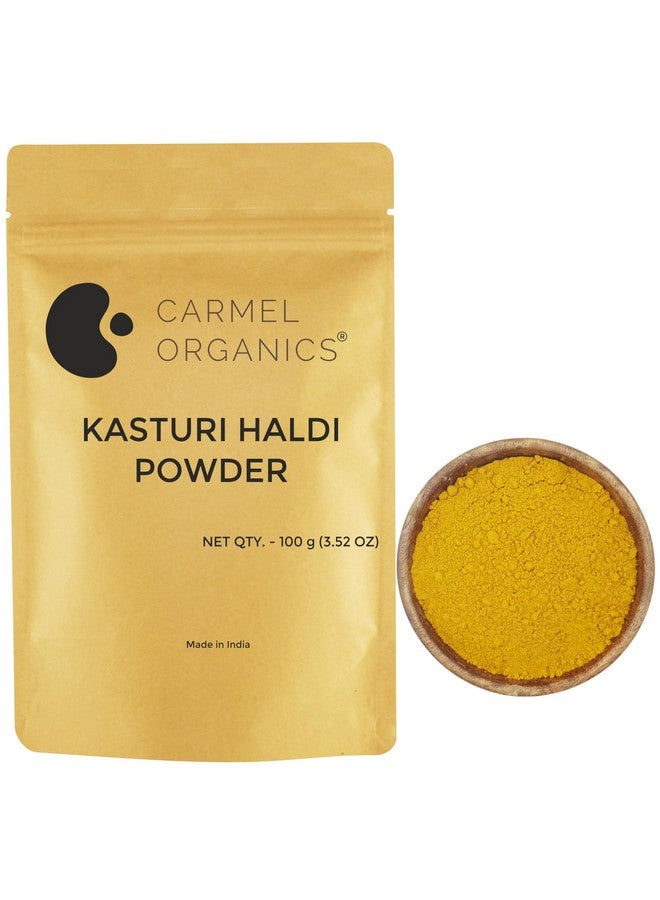 CARMEL ORGANICS CARMEL ORGANICS Kasturi Haldi/Wild Turmeric Root Powder 100gm | No Added Preservatives | Kasturi Manjal Powder For Your Skin Care | Poolankilangu | Curcuma Aromatica  - Image 1