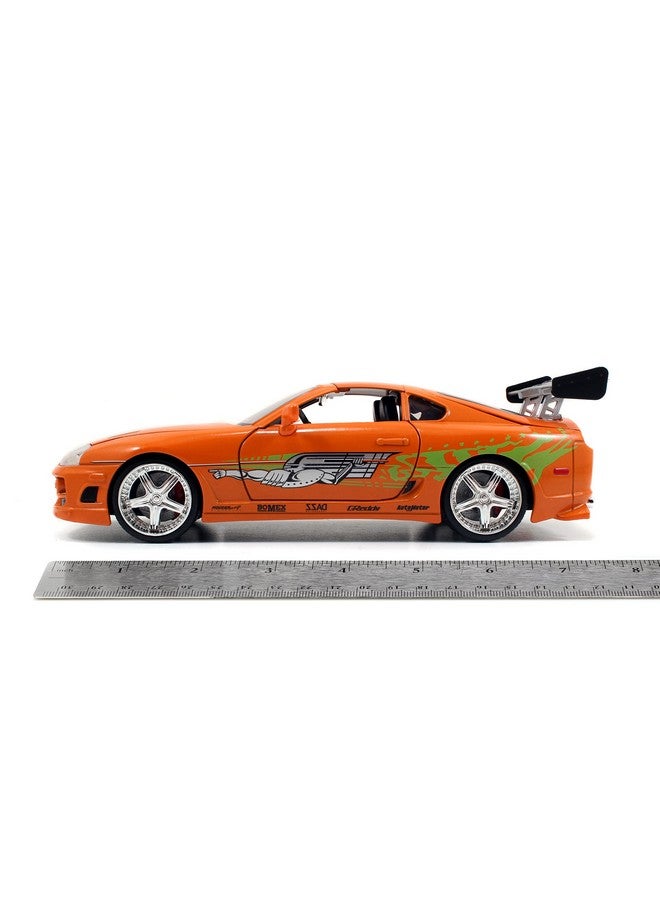 Jada Toys Fast & Furious 1:24 Brian's Toyota Supra Die-cast Car, toys for kids and adults, Orange (97168) - Image 3