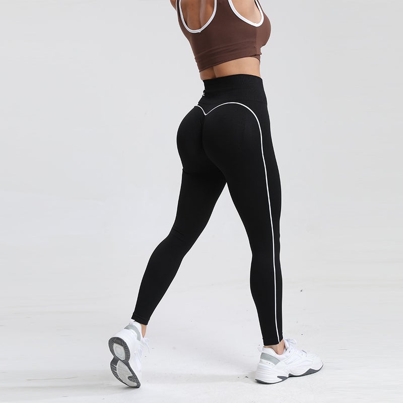 Fitness Girl Seamless Nude Yoga Pants High Waist Tummy Control Butt-Lifting Pilates Training Outerwear Slimming Tight Sports Pants - Image 3