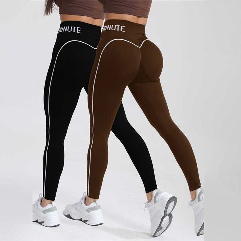 Fitness Girl Seamless Nude Yoga Pants High Waist Tummy Control Butt-Lifting Pilates Training Outerwear Slimming Tight Sports Pants - Image 2