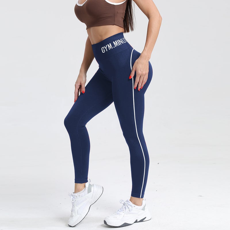 Fitness Girl Seamless Nude Yoga Pants High Waist Tummy Control Butt-Lifting Pilates Training Outerwear Slimming Tight Sports Pants - Image 1