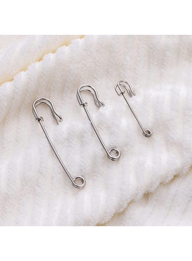 Premify Strong Safety Pins For Clothes, Large Safety Pins, 60  Pieces Heavy Duty Carpet Pins, 1.5, 1.8, & 2 Inch Kilt Pins, Stainless Steel Large Safety Pins For Blankets Crafts Skirts Kilts Brooch Making - Image 4