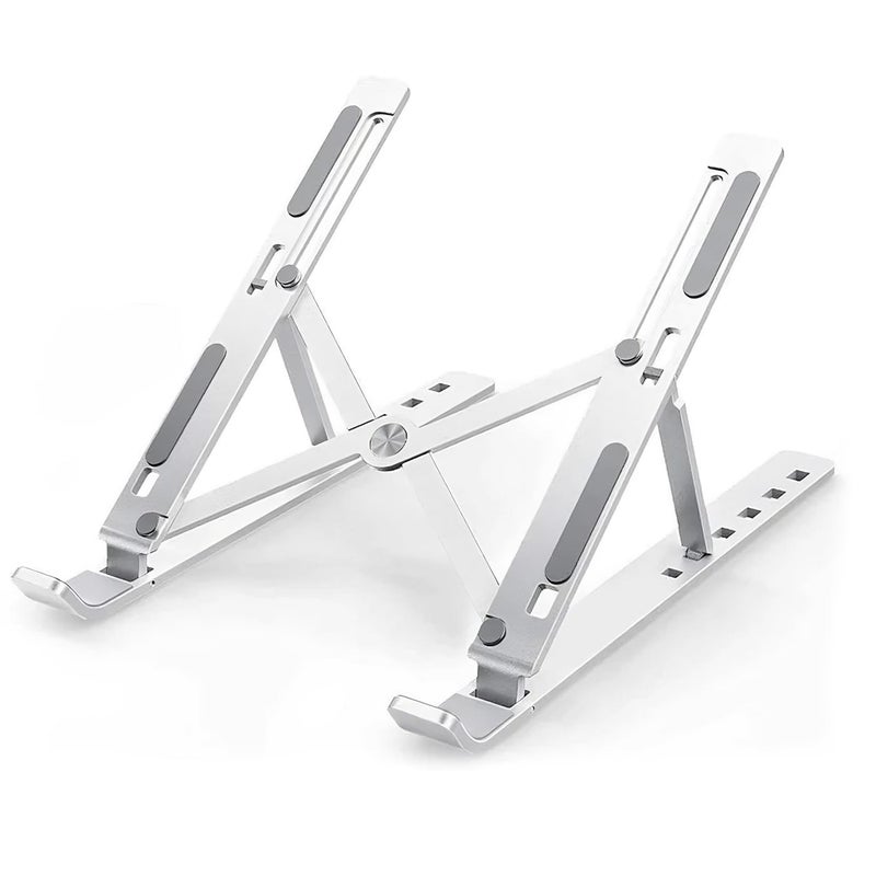 Garth Laptop Stand Metal Portable Laptop Stand 7 Angles Adjustable Laptop Stand Tabletop Laptop Stand Laptop Stand Featuring Foldable Design Ventilated Stand All Notebook Stand - Image 1