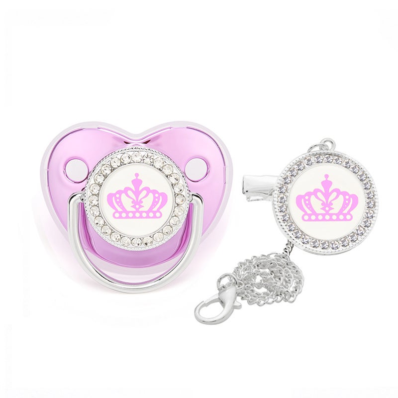 Factory direct new drill baby crown soothing play mouth baby soothing pacifier in stock wholesale - Image 1