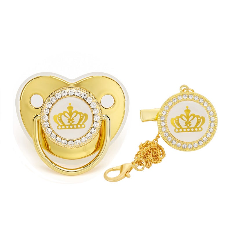Factory direct new drill baby crown soothing play mouth baby soothing pacifier in stock wholesale - Image 3