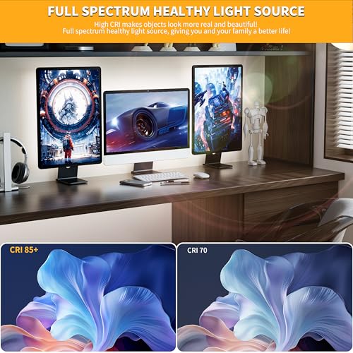 PAUTIX 5V USB LED Strip Light 6.56ft/2m, 640LEDs 1200lm Dimmable COB LED Strip 6000K Daylight White CRI90+ USB Powered Backlight for Sewing Machine,Mirror, Cabinet, Wardrobe, DIY Lighting Project - Image 4