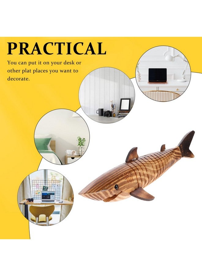 Garneck Wooden Shark Unfinished 3D Printed Shark Wiggle Animal Sculpture - Flexible Fish Model for Girls & Boys - Image 3
