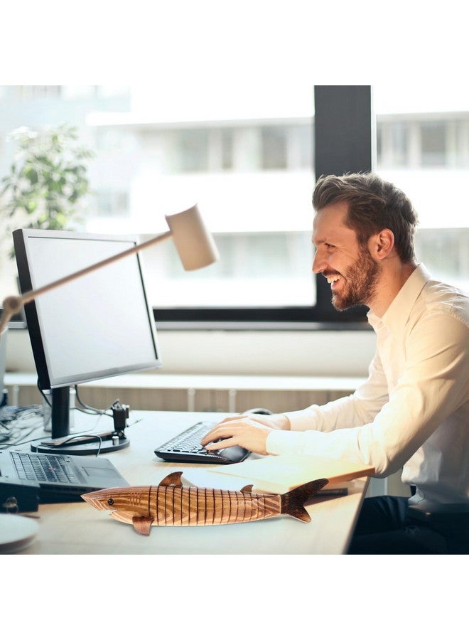 Garneck Wooden Shark Unfinished 3D Printed Shark Wiggle Animal Sculpture - Flexible Fish Model for Girls & Boys - Image 4