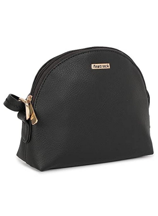 Fastrack Women‚Äôs Round Casual Everyday Sling Bag For Women (Pearl Black) - Image 4