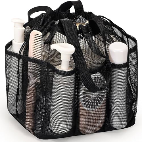 HASTHIP® Mesh Shower Caddy, Portable for College Dorm Room Essentials, Hanging Shower Caddy Dorm Basket with 8 Pockets Quick Dry Shower Bag for Bathroom - Image 1