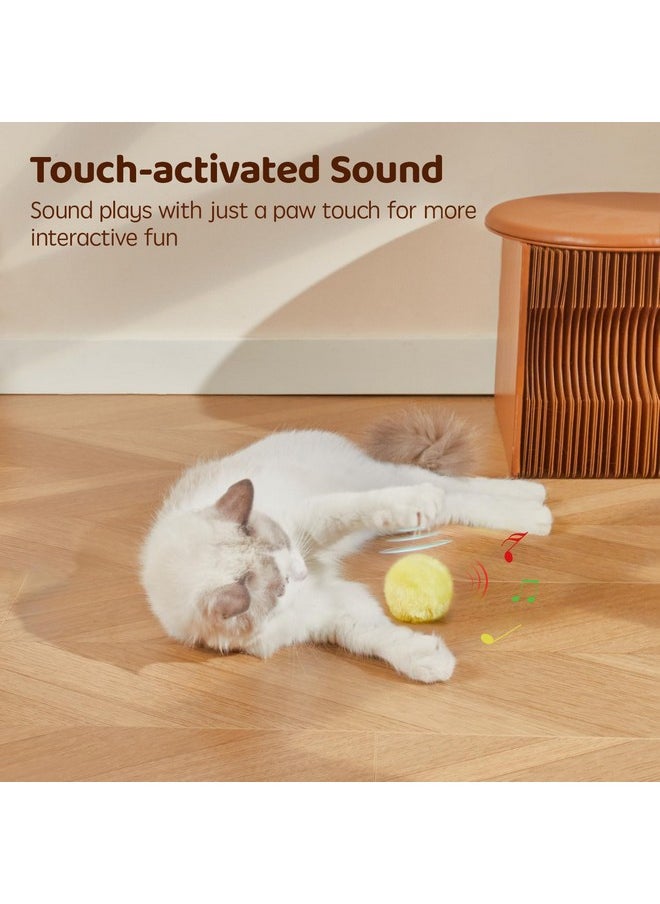 Potaroma Potaroma Chirping Cat Toys Balls with SilverVine Catnip, Upgraded, 3 Pack Fluffy Interactive Cat Kicker, 3 Lifelike Animal Sounds, Kitty Kitten Catnip Exercise Toys  - Image 3