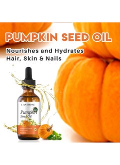 Lanthome Pumpkin Seed Oil, Multi-Activity Non-Sticky Eyelashes Growth Serum for Repairing and Thickening Hair, Nourishing Dry Skin and Densifying Eyelashes, Hair Treatment Essence for Unisex, 60ml  - Image 3