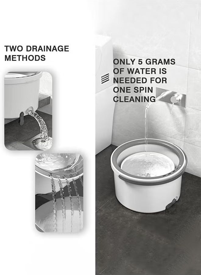 360 Degree Rotating Mop and Bucket Flat Self-Separating Laminating Mop Set with 4 Microfiber Pads and Extendable Handle Perfect for Cleaning All Kinds of Floors