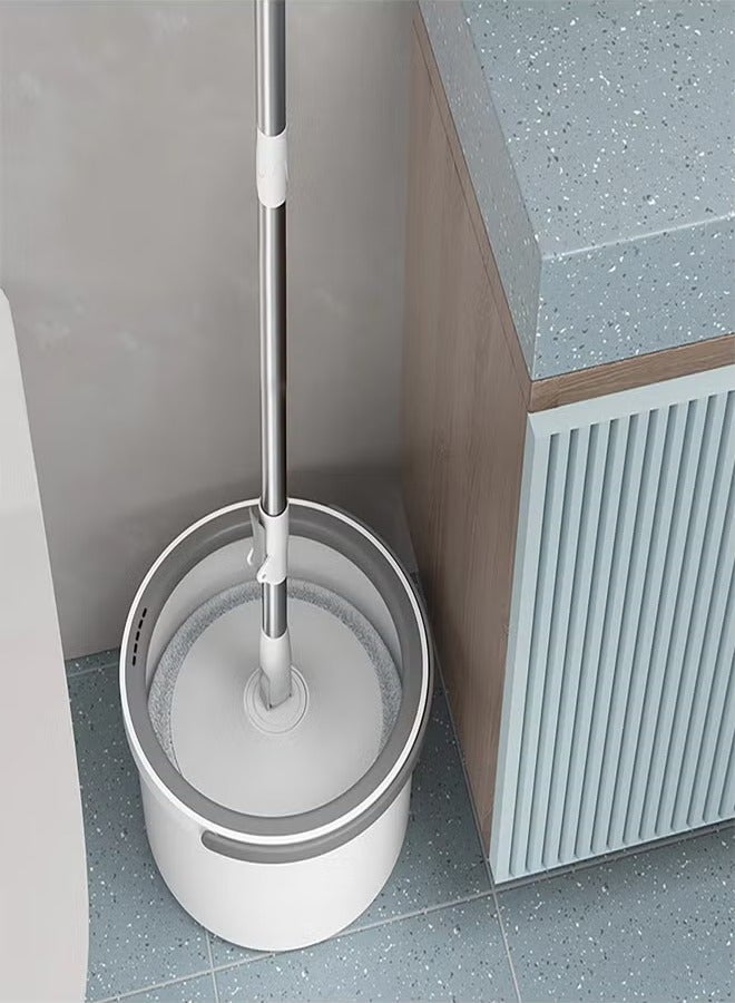 360 Degree Rotating Mop and Bucket Flat Self-Separating Laminating Mop Set with 4 Microfiber Pads and Extendable Handle Perfect for Cleaning All Kinds of Floors