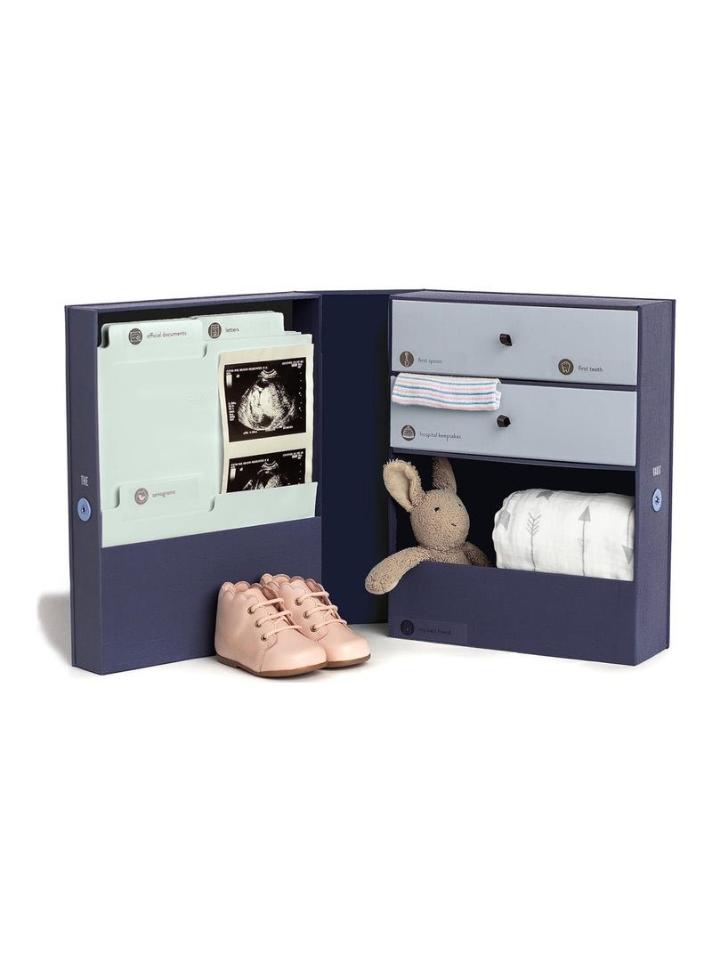 Savor | Baby Keepsake Organizer Box | The Original Fabric Acid-Free Modern Minimalist Gender-neutral Memory Box with Labels | For Pregnancy, Mother’s Day, Baby Shower, New Baby Girl Baby Boy Gifting - Image 1