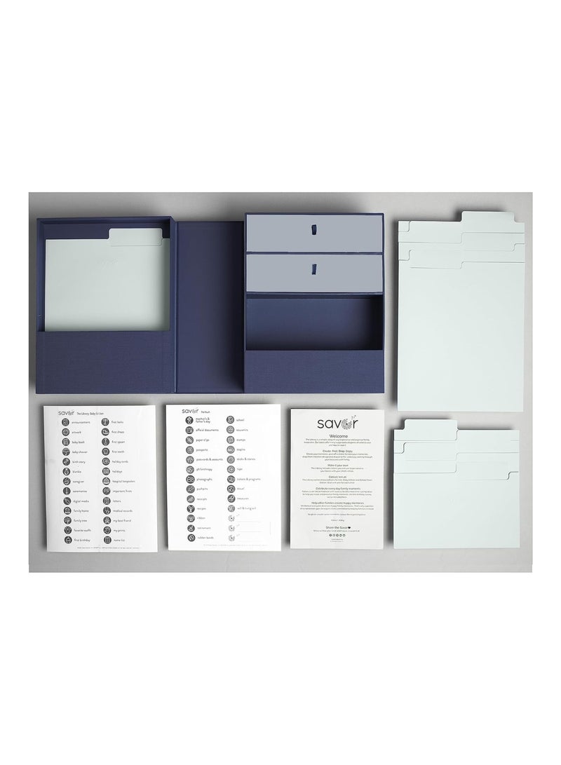Savor | Baby Keepsake Organizer Box | The Original Fabric Acid-Free Modern Minimalist Gender-neutral Memory Box with Labels | For Pregnancy, Mother’s Day, Baby Shower, New Baby Girl Baby Boy Gifting - Image 3
