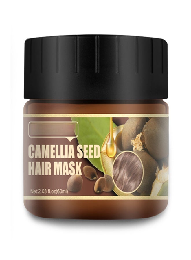 إيلهو قناع الشعر ببذور الكاميليا من إيلهو، 60 مل، يغذي جذور الشعر ويعتني بفروة الرأس الحساسة للشعر الجاف والمجعد، ويعيد الحيوية للشعر خلال فصل الشتاء - Image 1
