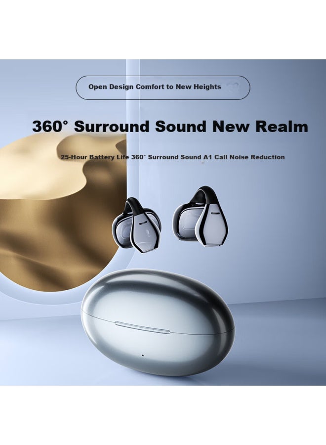 Oksj Bluetooth Earphones Ear-hook Bone Conduction Concept Wireless Open Sports Running Earphones With Call Noise Reduction Hanging Ear Suitable For Huawei Xiaomi Apple - Image 1