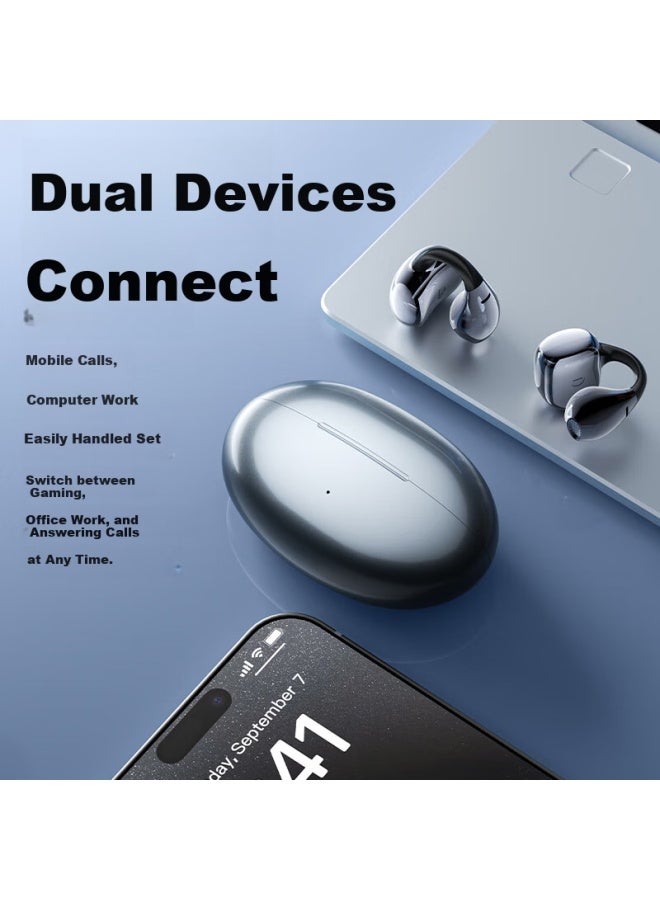 Oksj Bluetooth Earphones Ear-hook Bone Conduction Concept Wireless Open Sports Running Earphones With Call Noise Reduction Hanging Ear Suitable For Huawei Xiaomi Apple - Image 3