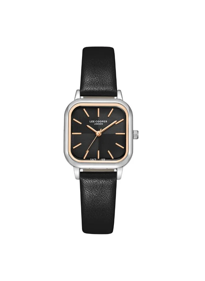 Lee Cooper Women's Analog Display Watch With Black Leather Strap - LC08152.351