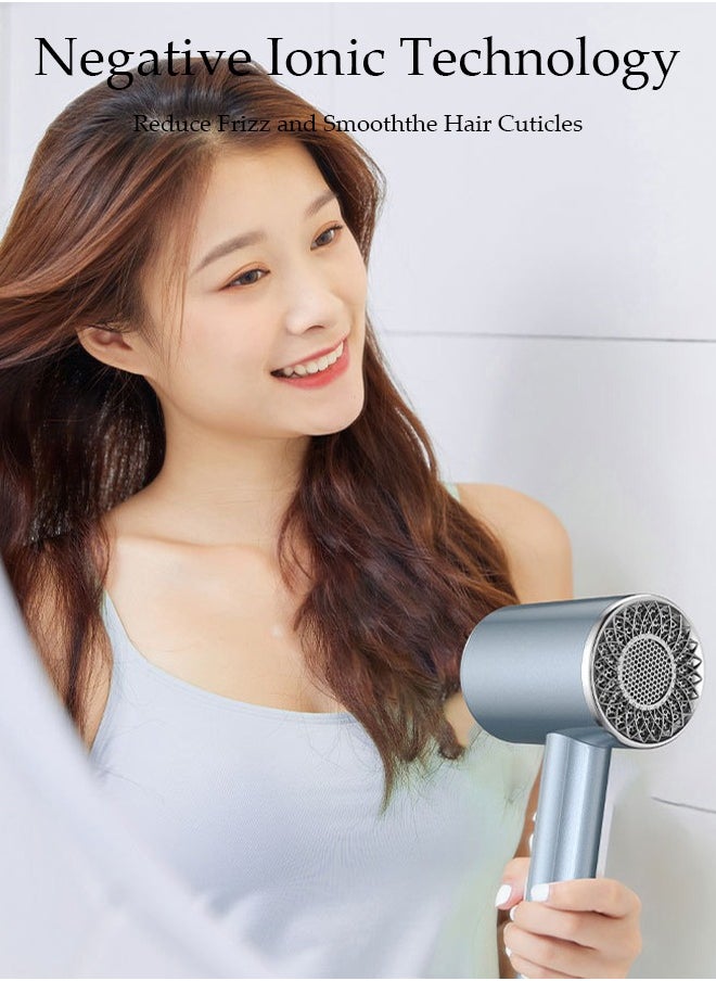 DUNISO Ionic Hair Dryer, 3 speeds Powerful 1600W Fast Drying Blow Dryer,High-Speed Low Noise Hair Dryer for Home and Travel  - Image 3