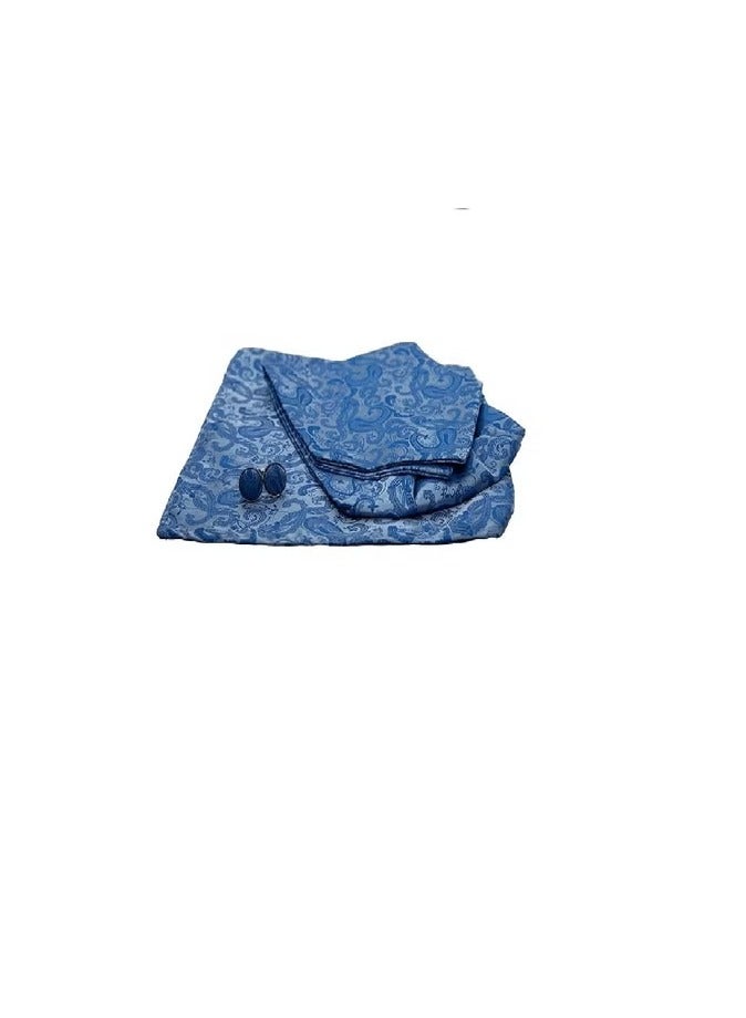 Men's Set Consisting Of Three Pieces (tie - Handkerchief - Cufflinks)  - Image 1
