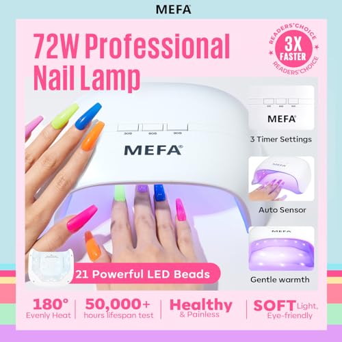 MEFA 60 Pcs Gel Nail Polish Kit with U V Light, 32 Colors Classic Popular Nail Kit Soak Off Nail Polish Gel Set with Matte/Glossy Base Top Coat Easter Decorations Manicure Tools Gifts for Women - Image 5