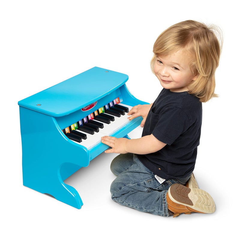 Melissa & Doug Learn-to-Play Piano with 25 Keys and Color-Coded Songbook - Blue - Image 3