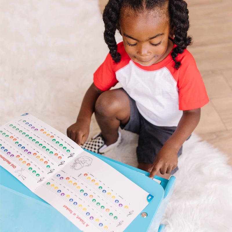 Melissa & Doug Learn-to-Play Piano with 25 Keys and Color-Coded Songbook - Blue - Image 5
