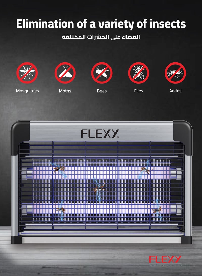 FLEXY 20W Insect Killer - Professional UV Mosquito Lamp, 70-Thick Insulated Aluminum, High-Voltage Output, Safe for Parents and Babies, Eliminates a Variety of Insects Efficiently - Image 3