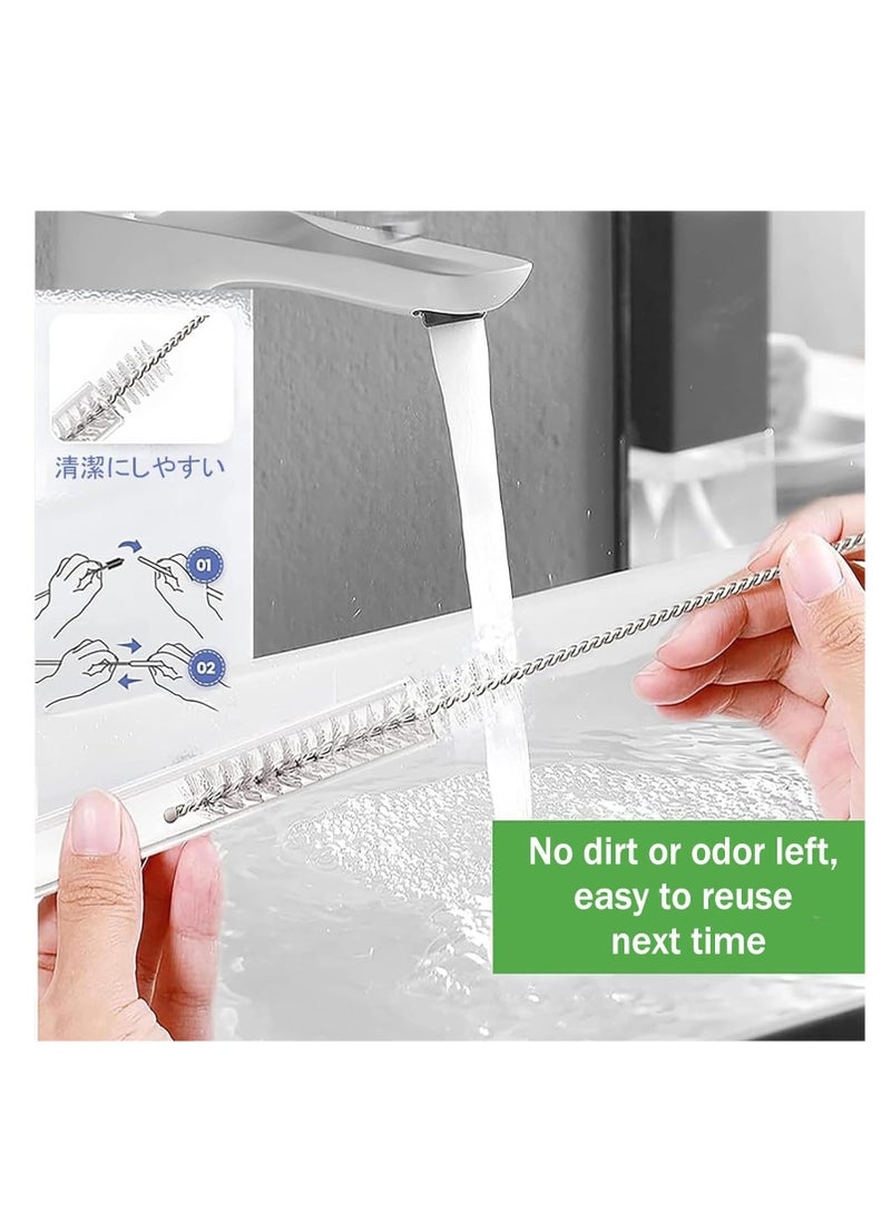 Rightsure - Clear Glass Special Shape Straw Set, 2 Straws, 1 Cleaning Brush for Easy Clean Drinking - Perfect for 32 20oz Glasses - Image 1