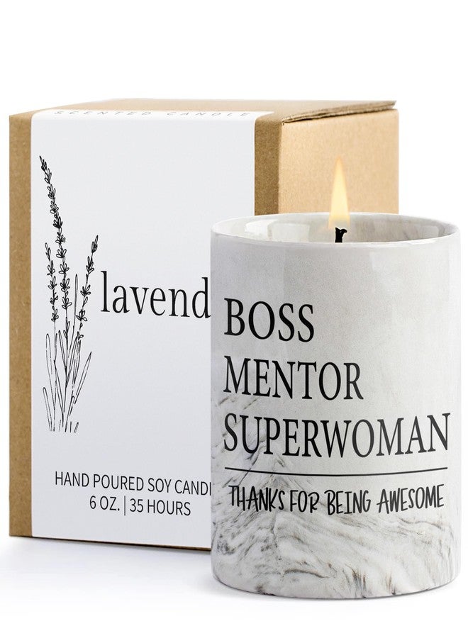 FreeJac Boss Lady Candle - Boss Appreciation Gift for Women, Superwoman Mentor Manager Christmas Birthday Gifts, Office Decor 6oz - Image 1
