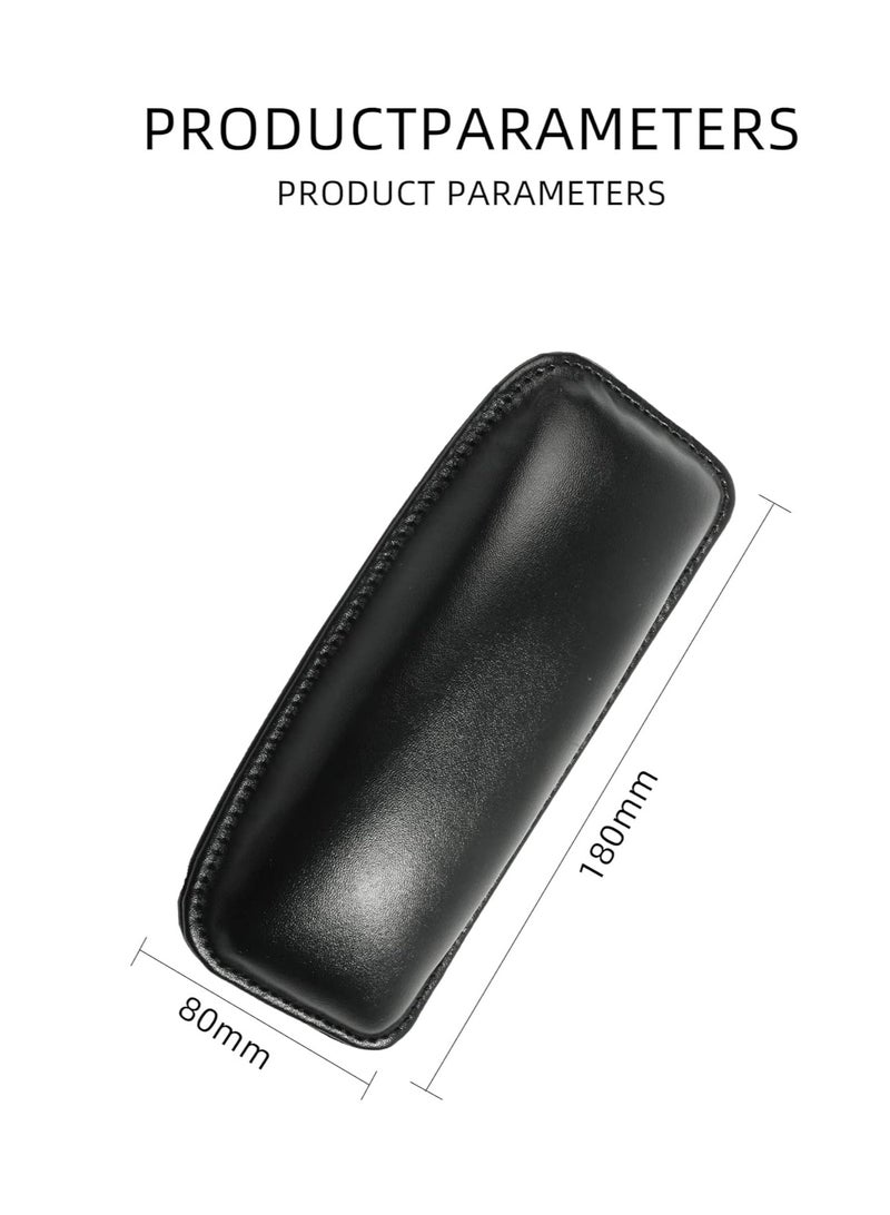 أوزيغالور 2 حزمة مغطى بالجلد مركز جهاز التحكم في السيارة لكعب الركبة والذراع، ودعم الفخذ والأرداف ودعم الراحة والمغطى بالكتان الجاهز لجميع السيارات. - Image 4