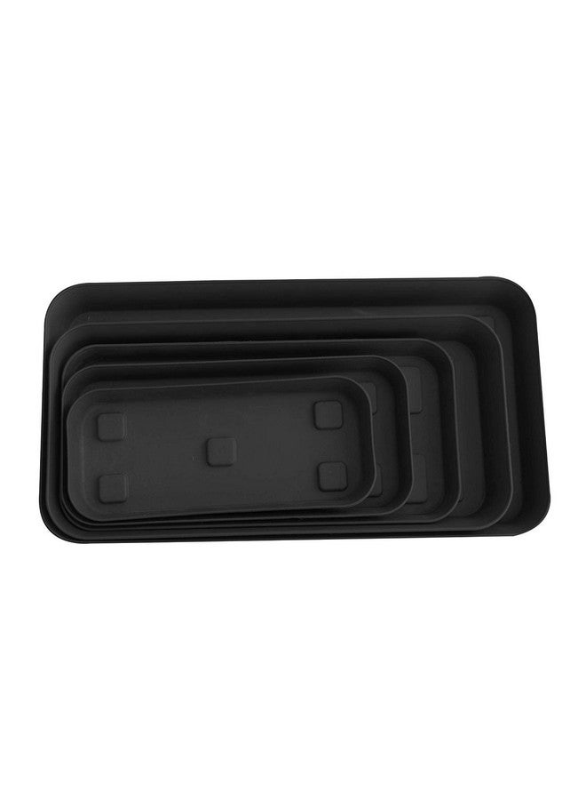 TrustBasket UV Treated Rectangular Bottom Tray(Plate/Saucer) Suitable for 16 inch Rectangular Plastic Pot - Black Color - Set of 6 | Heavy Duty Highly Durable Plant saucerGamla for Indoor Home Decor & Outdoor Balcony Garden - Image 5
