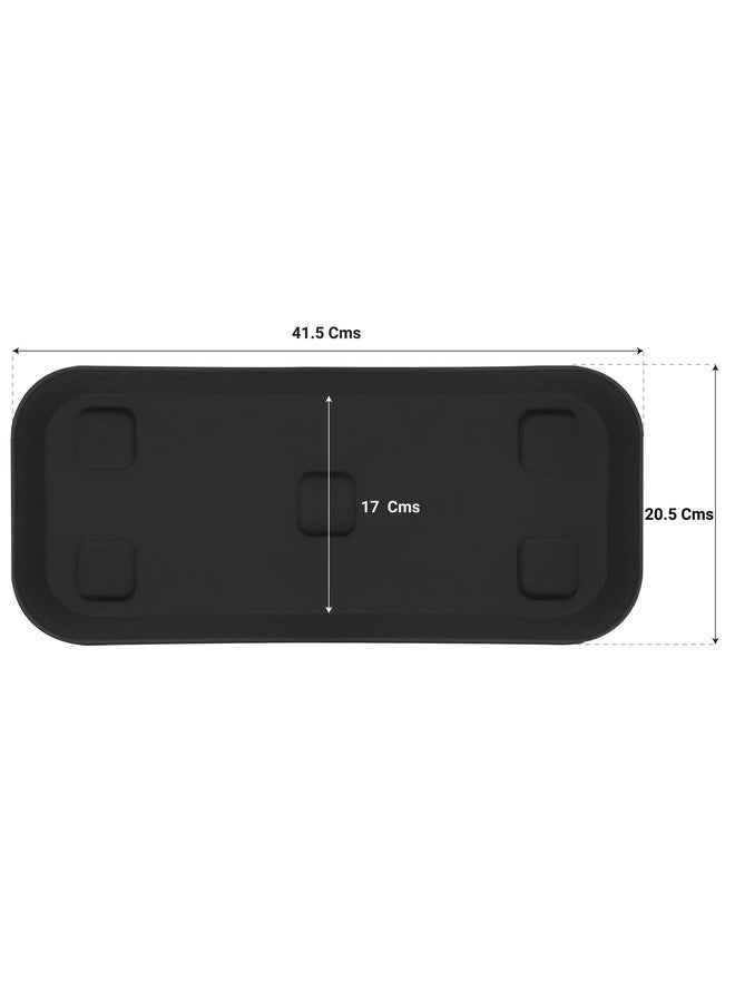 TrustBasket UV Treated Rectangular Bottom Tray(Plate/Saucer) Suitable for 16 inch Rectangular Plastic Pot - Black Color - Set of 6 | Heavy Duty Highly Durable Plant saucerGamla for Indoor Home Decor & Outdoor Balcony Garden - Image 3