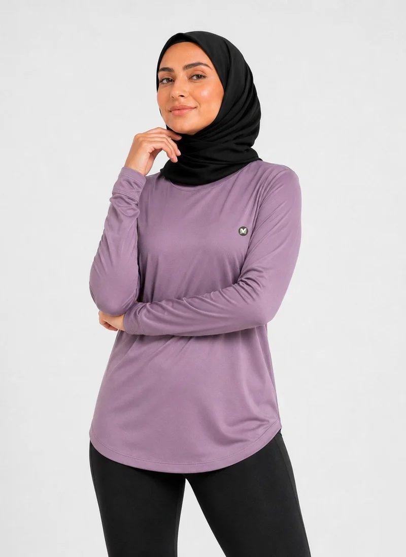 Moveletix Women's Training Long Sleeve T-Shirt Purple Soft