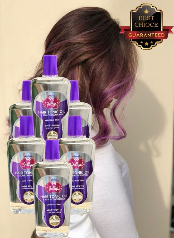 gellys 6 Pieces Hair Tonic Oil & Scalp Conditioner 300ML - Image 1