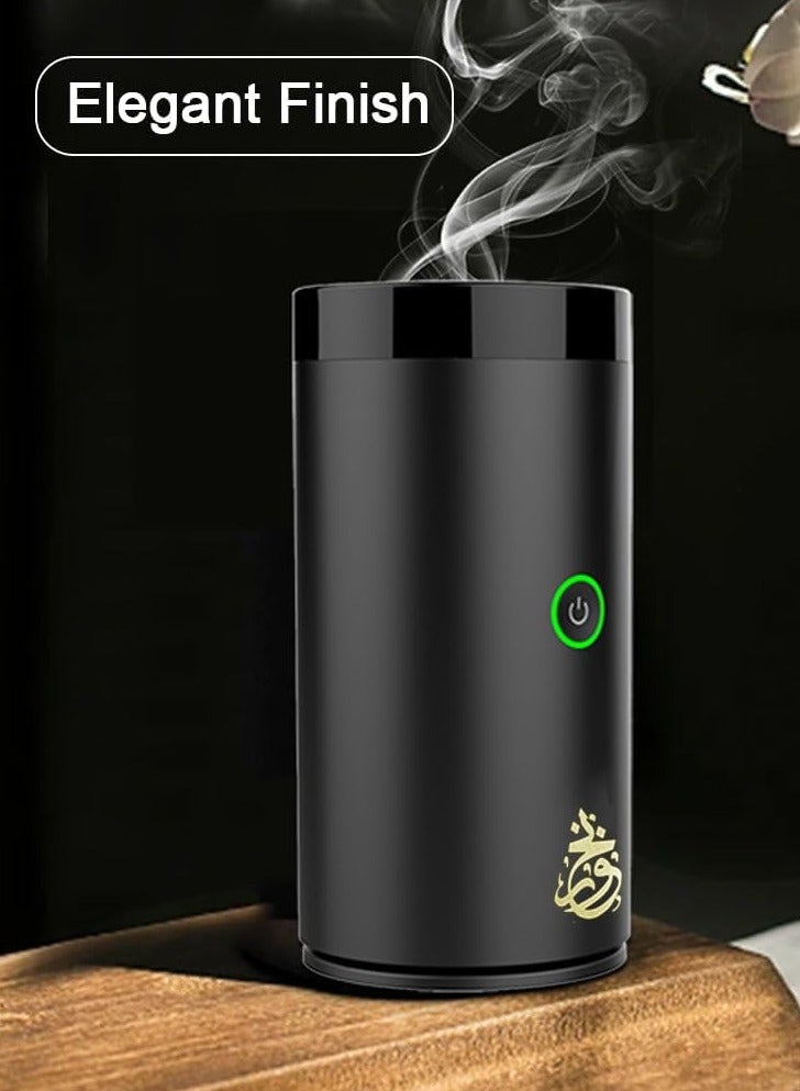 على مارت مبخرة بخور كهربائية قابلة لإعادة الشحن من ONMART، مبخرة عود للسيارة، مبخرة كهربائية عربية، مبخرة كهربائية لديكور المنزل المسلم، حامل بخور كهربائي، هدايا رمضان/العيد، USB - Image 5