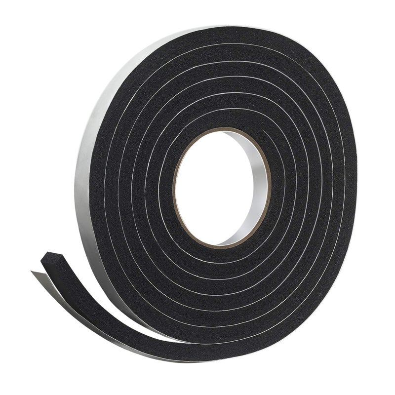 Frost King R734H Sponge Rubber Foam Tape 3/4" W X 7/16" H X 10' L, Black - Image 1