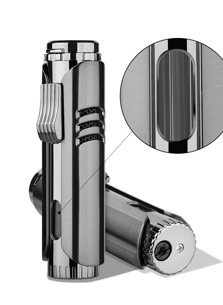 Generic - PIPITA Torch Lighter Windproof Butane Jet Lighter,  Single Flame Refillbale Fuel Lighter (Butane Not Included), with Gift Package Box - Image 1