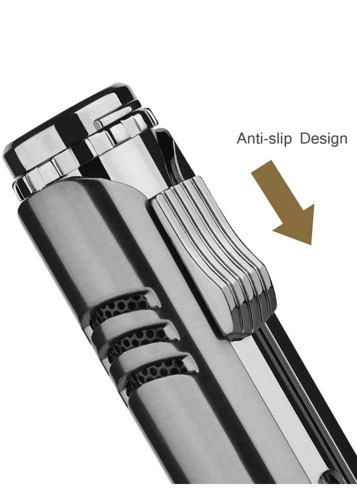 Generic - PIPITA Torch Lighter Windproof Butane Jet Lighter,  Single Flame Refillbale Fuel Lighter (Butane Not Included), with Gift Package Box - Image 1
