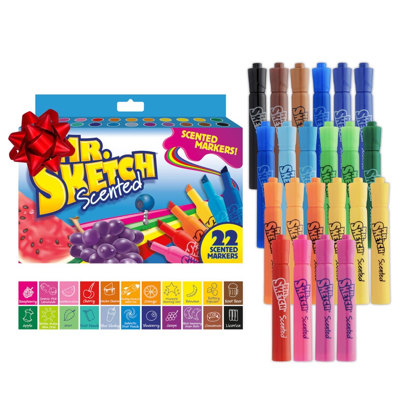 Mr. Sketch Scented Markers, Chisel Tip, Assorted Colors 22 Count - Fun for Kids, Spark Creativity, Holiday Gift, Stocking Stuffer - Image 1