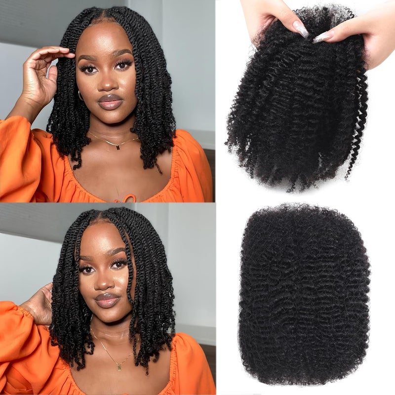 Afro Kinkys Human Hair Bulk 45g5gPack Natural Black 100 Human Hair Soft 4C Afro Kinky Bulk Human Hair for Locs ExtensionsTwistsBraids Can Dye and Bleach Natural Black 10 Inch